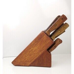 Old Homestead Knife Block 13 Piece Wood Handle Stainless Steel